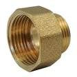 Reduced female-male nipple in CW617N brass BSP - 3/4 isometric view