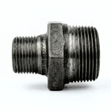 Reducing nipple in black cast iron - product photo on white background 6