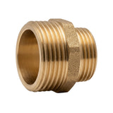 Male-to-male reduced nipple in CW617N brass BSP - front view