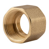 Female-female equal sleeve with stop in CW617N brass BSP - front view