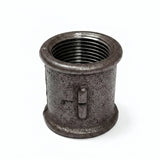 Right/left-hand coupling F/F in black cast iron - product photo on white background 7