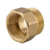 Male-female equal brass CW617N BSP coupling - 3/4 isometric view