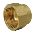 Female-to-female reduced brass sleeve CW617N BSP - 3/4 isometric view