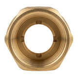 Female-to-female reducing brass sleeve CW617N BSP - front view