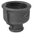 Black cast iron female/female reducing sleeve