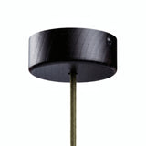 Mini cylindrical wooden ceiling rose, Ø 88 mm — 1 central hole / Wenge effect