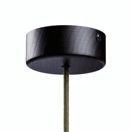 Mini cylindrical wooden ceiling rose, Ø 88 mm — 1 central hole / Wenge effect