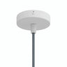 Mini cylindrical metal ceiling rose, Ø 83 mm — 1 central hole / Conical thermoplastic / Matt white