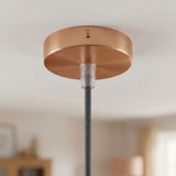 Mini cylindrical metal ceiling rose, Ø 83 mm — 1 central hole / Conical thermoplastic / Satin copper