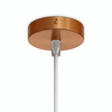 Mini cylindrical metal ceiling rose, Ø 83 mm — 1 central hole / Conical thermoplastic / Satin copper