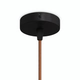 Mini cylindrical metal ceiling rose, Ø 83 mm — 1 central hole / Conical thermoplastic / Black