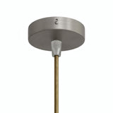 Mini cylindrical metal ceiling rose, Ø 83 mm — 1 central hole / Conical thermoplastic / Satin titanium