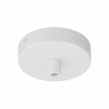 Mini cylindrical metal ceiling rose, Ø 83 mm — 1 central hole / Cylindrical metal / Matt white