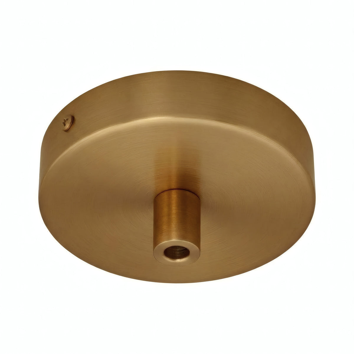 Mini cylindrical metal ceiling rose, Ø 83 mm — 1 central hole / Cylindrical metal / Satin bronze