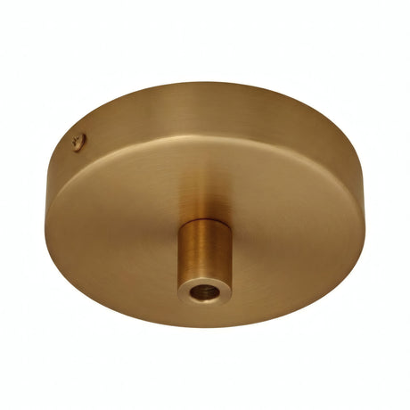 Mini cylindrical metal ceiling rose, Ø 83 mm — 1 central hole / Cylindrical metal / Satin bronze