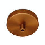 Mini cylindrical metal ceiling rose, Ø 83 mm — 1 central hole / Cylindrical metal / Satin copper