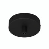 Mini cylindrical metal ceiling rose, Ø 83 mm — 1 central hole / Cylindrical metal / Black