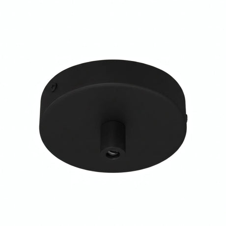 Mini cylindrical metal ceiling rose, Ø 83 mm — 1 central hole / Cylindrical metal / Black