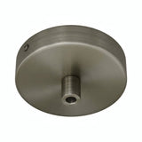 Mini cylindrical metal ceiling rose, Ø 83 mm — 1 central hole / Cylindrical metal / Satin titanium