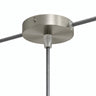Mini cylindrical metal ceiling rose, Ø 83 mm — 1 central hole and 2 side holes / Conical thermoplastic / Satin titanium