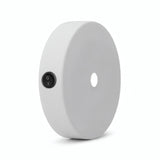 Mini cylindrical metal ceiling rose with a switch, Ø 83 mm — Matt white