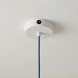 Mini cylindrical metal ceiling rose with a switch, Ø 83 mm — Matt white