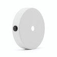 Mini cylindrical metal ceiling rose with a switch, Ø 83 mm — Matt white