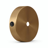 Mini cylindrical metal ceiling rose with a switch, Ø 83 mm — Satin bronze