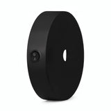 Mini cylindrical metal ceiling rose with a switch, Ø 83 mm — Black