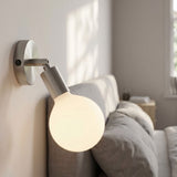 Mini cylindrical metal ceiling rose with a switch, Ø 83 mm — Satin titanium