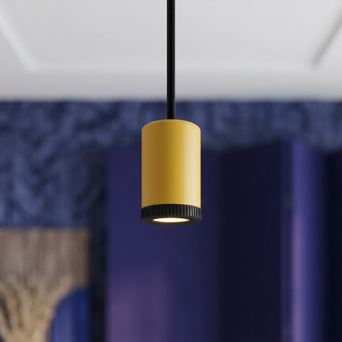 Mini LED spotlight in metal for Mini GU10 bulbs — Mustard