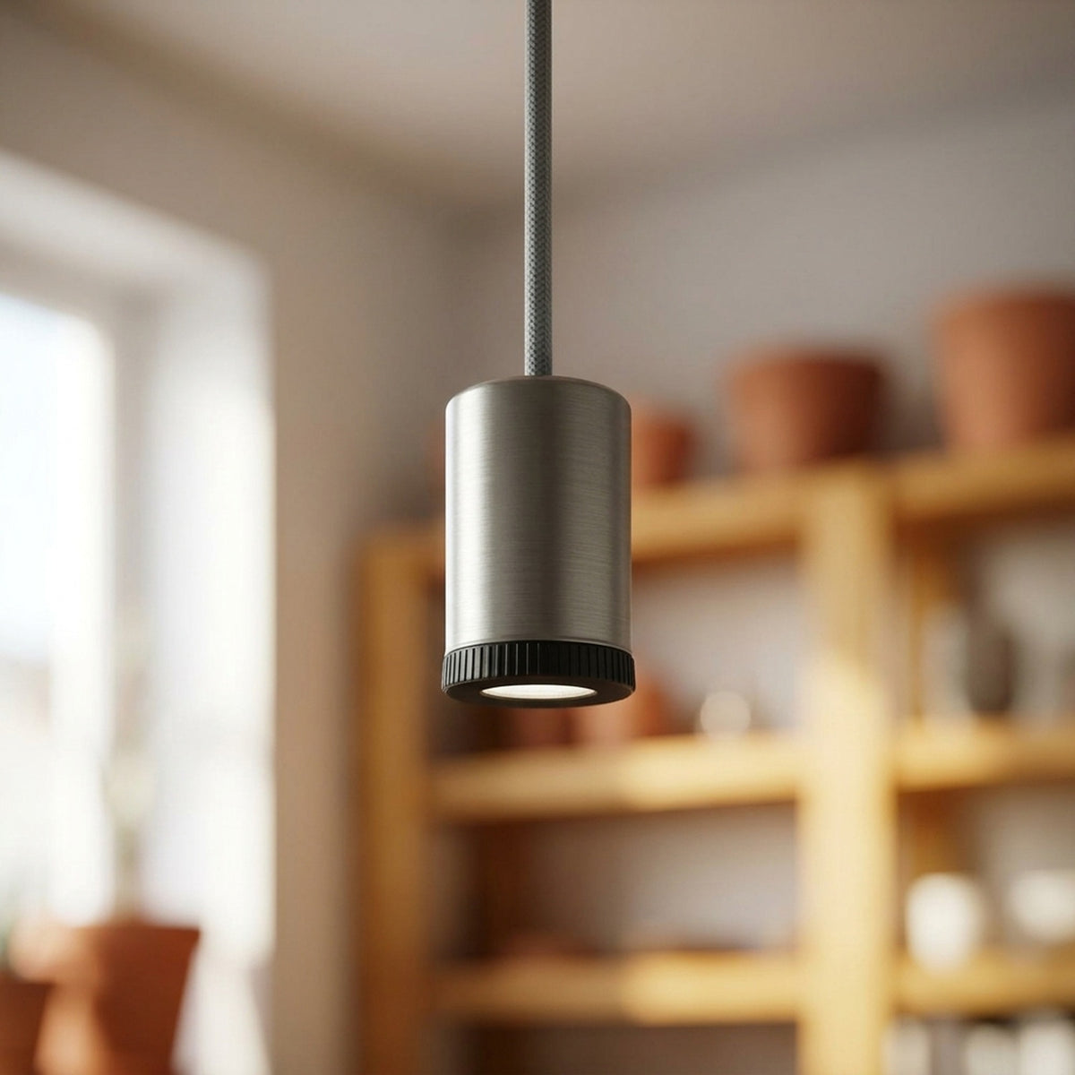 Mini LED spotlight in metal for Mini GU10 bulbs — Satin titanium