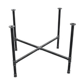 Dining table base, cross legs, cast iron and steel Ø 34 mm, 116 × 116 cm, height 75 cm