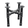 Coffee table base, cross legs, cast iron and steel Ø 34 mm, 36 × 36 cm, height 32 cm