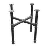 Coffee table base, cross legs, cast iron and steel Ø 34 mm, 56 × 56 cm, height 52 cm