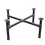 Coffee table base, cross legs, cast iron and steel Ø 34 mm, 76 × 76 cm, height 32 cm