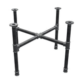 Coffee table base, cross legs, cast iron and steel Ø 34 mm, 76 × 76 cm, height 52 cm