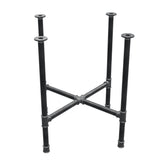 Dining table base, cross legs, cast iron and steel Ø 34 mm, 76 × 76 cm, height 75 cm