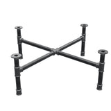 Coffee table base, cross legs, cast iron and steel Ø 34 mm, 96 × 96 cm, height 32 cm