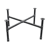 Coffee table base, cross legs, cast iron and steel Ø 34 mm, 96 × 96 cm, height 42 cm