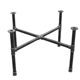 Coffee table base, cross legs, cast iron and steel Ø 34 mm, 96 × 96 cm, height 52 cm
