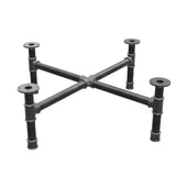 Coffee table base, cross legs, cast iron and steel Ø 42 mm, 101 × 101 cm, height 34 cm