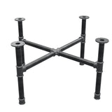 Coffee table base, cross legs, cast iron and steel Ø 42 mm, 101 × 101 cm, height 54 cm