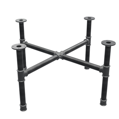 Coffee table base, cross legs, cast iron and steel Ø 42 mm, 101 × 101 cm, height 54 cm