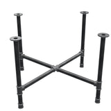 Dining table base, cross legs, cast iron and steel Ø 42 mm, 121 × 121 cm, height 74 cm