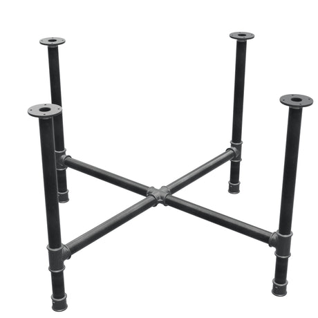 Dining table base, cross legs, cast iron and steel Ø 42 mm, 121 × 121 cm, height 74 cm