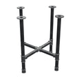 Dining table base, cross legs, cast iron and steel Ø 42 mm, 71 × 71 cm, height 74 cm