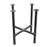 Dining table base, cross legs, cast iron and steel Ø 42 mm, 71 × 71 cm, height 74 cm