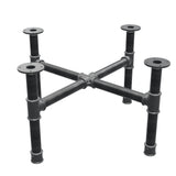 Coffee table base, cross legs, cast iron and steel Ø 42 mm, 81 × 81 cm, height 44 cm