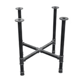 Dining table base, cross legs, cast iron and steel Ø 42 mm, 81 × 81 cm, height 74 cm